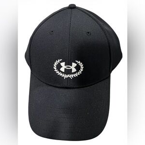 Under Armour Black Cap with White Laurel Logo. Adjustable NWT